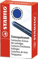 STABILO beFab! en beCrazy! vulling voor vulpen, doosje van 6 stuks, blauw