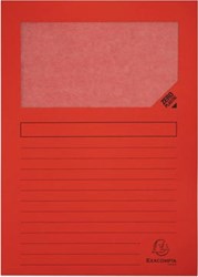 Exacompta L-map met venster Forever pak van 100 stuks rood