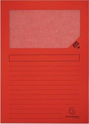 Exacompta L-map met venster Forever pak van 100 stuks rood