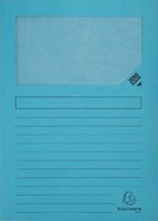 Exacompta L-map met venster Forever® lichtblauw pak van 100 stuks