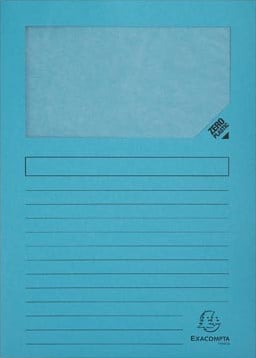 Exacompta L-map met venster Forever® lichtblauw pak van 100 stuks