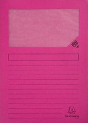 Exacompta L-map met venster Forever pak van 100 stuks roze