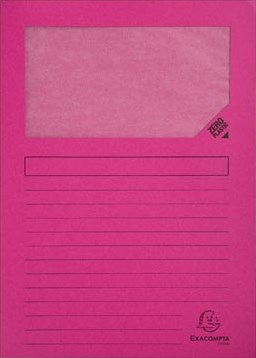 Exacompta L-map met venster Forever pak van 100 stuks roze