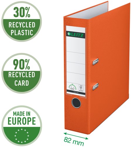 Leitz ordner 1010 oranje 8 cm rug-3