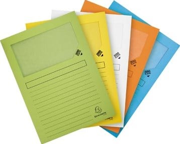 Exacompta L-map Forever voor A4 pak van 25 stuks geassorteerde pastelkleuren