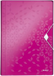 Sorteermap Leitz WOW PP 7 vakken roze