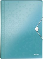 Sorteermap Leitz WOW PP 7 vakken ijsblauw