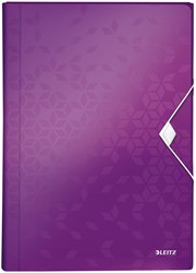 Sorteermap Leitz WOW PP 7 vakken paars