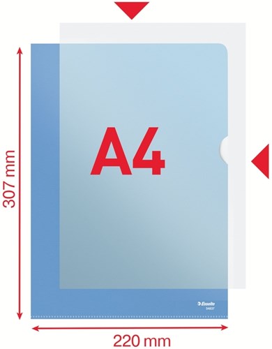 Insteekmap L-map Esselte standaard A4 PP blauw-3