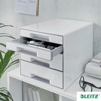 Leitz ladekastje WOw 4 laden wit/grijs-9