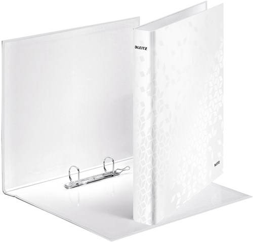 Ringband Leitz WOW A4 2-rings D-mech 25mm karton wit
