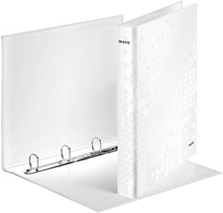 Ringband Leitz WOW A4 4-rings D-mech 25mm karton wit