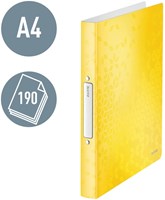 Ringband Leitz WOW A4 2-rings O-mech 25mm PP geel-3