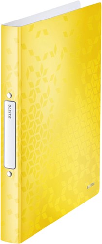 Ringband Leitz WOW A4 2-rings O-mech 25mm PP geel