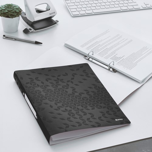 Ringband Leitz WOW A4 2-rings O-mech 25mm PP zwart-2