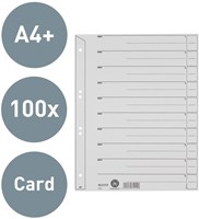 Tabbladen met gelinieerde opdruk in A4 met 1-10 grijs tabs-4