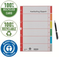 Tabbladen A4 Leitz met 6 gekleurde tabs en 4-gaatsperforatie-8