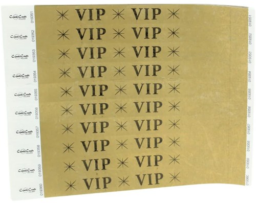 Polsbandje CombiCraft met opdruk VIP wit