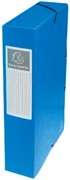 Exacompta elastobox Exabox blauw rug van 6 cm