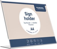 Folderhouder A4 liggend L-standaard acryl