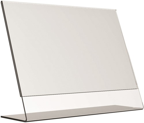 Folderhouder A4 liggend L-standaard acryl-2