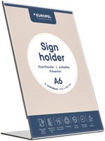 Folderhouder L-standaard A6 staand acryl