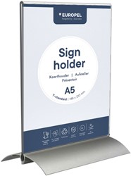 Menukaarthouder T standaard A5 staand acryl aluminium