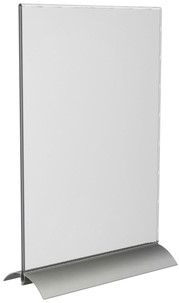 Folderhouder T-standaard A4 staand acryl aluminium-2