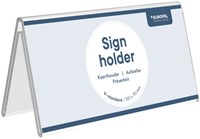 Tafelnaambord OPUS 2 V-standaard  210x100mm acryl