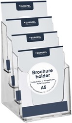 Folderhouder OPUS 2 4vaks A5 transparant