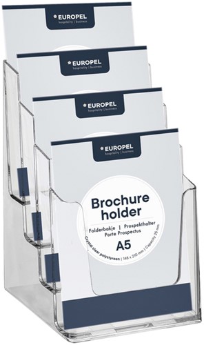 Folderhouder OPUS 2 4vaks A5 transparant