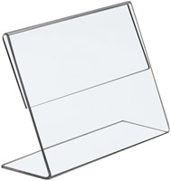 Folderhouder L-standaard 90x60mm liggend acryl-2
