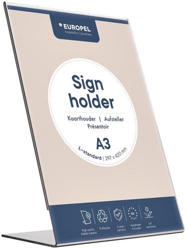 Folderhouder A3 L-standaard acryl