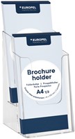 Folderhouder OPUS 2 2vaks 1/3 A4 transparant
