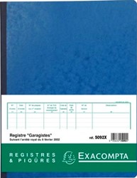 Exacompta register garagist en pomphouder Franstalig