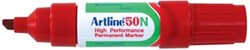 Permanent marker Artline 50 rood