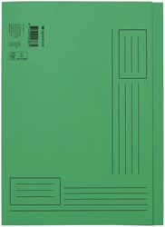 Vouwmap Quantore A4 ongelijke zijde 250gr groen