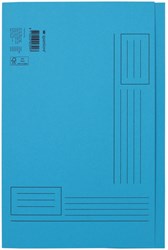 Vouwmap Quantore Folio ongelijke zijde 250gr blauw