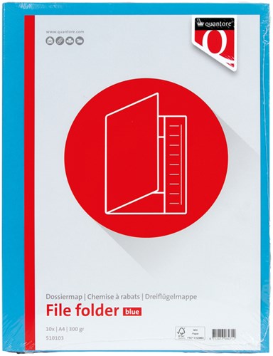 Dossiermap A4 blauw 300gr Quantore-2