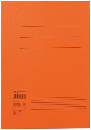 Dossiermap Quantore folio oranje 320gr gerecycled karton Quantore