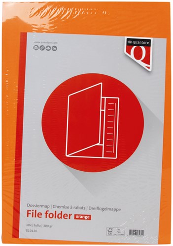 Dossiermap Quantore folio oranje 320gr gerecycled karton Quantore-2
