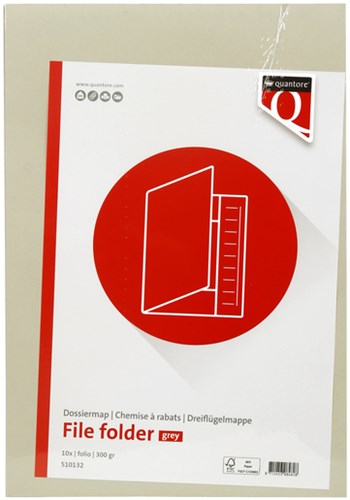 Dossiermap folio 320gr grijs Quantore-2