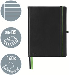 Notitieboek harde kaft A5 gelinieerd Zwart Leitz Complete 1 stuk