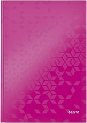 A4 notitieboek harde kaft roze Leitz Wow