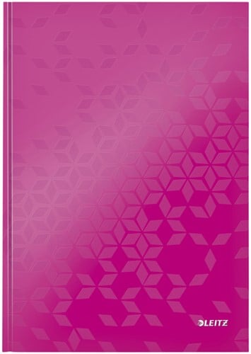 A4 notitieboek harde kaft roze Leitz Wow