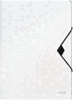 Elastomap Leitz WOW 3-kleps A4 PP wit