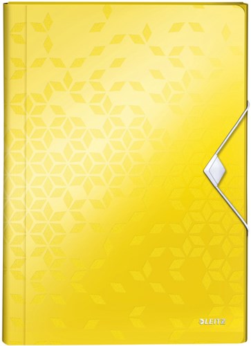 Sorteermap Leitz WOW PP 7 vakken geel