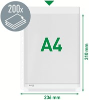 Showtas met expansievouw glashelder 0.17mm 11-gaats Leitz Premium copy safe XL-3