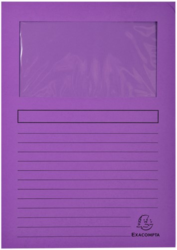 Insteekmap L-model Exacompta + venster karton assorti-3