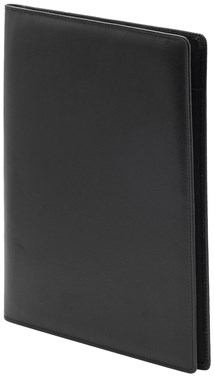 Leren schrijfmap A4 van der Spek 393 licht generfd leer zwart-2